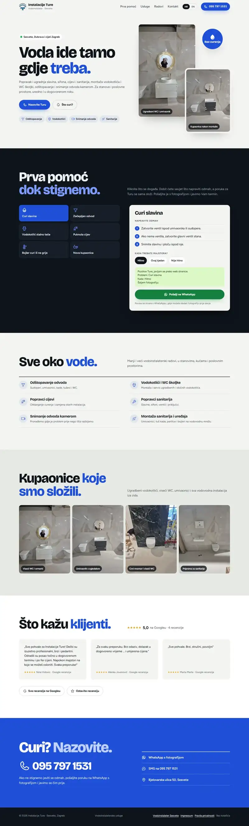 Stranica instalacijeture.com na računalu